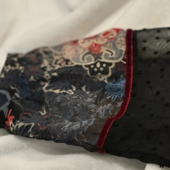 Double D Ranch “Lakota” Gypsy velvet trimmed bejeweled dress NWOT - Picture 11 of 13